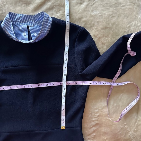 Sandro Paris Gigi Striped Trim‎ Fit and Flare Dress - Picture 8 of 11